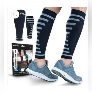 PowerLix unisex Calf Compression Supreme Shin Splint Sleeves size S/M new-1 pair